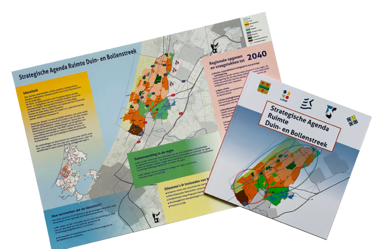 de placemat en het ondersteunende boekje voor de strategische agenda ruimte duin- en bollenstreek